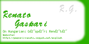 renato gaspari business card